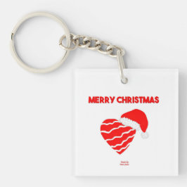 Llavero Cadena de llaves cuadradas del corazón de Santa Na