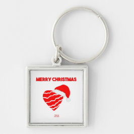 Llavero Cadena de llaves cuadradas Santa Heart Premium par