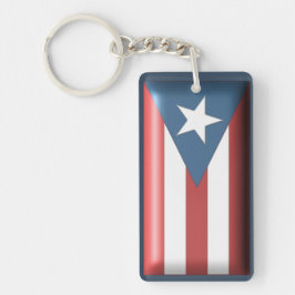 Llavero Cadena de llaves de bandera puertorriqueña