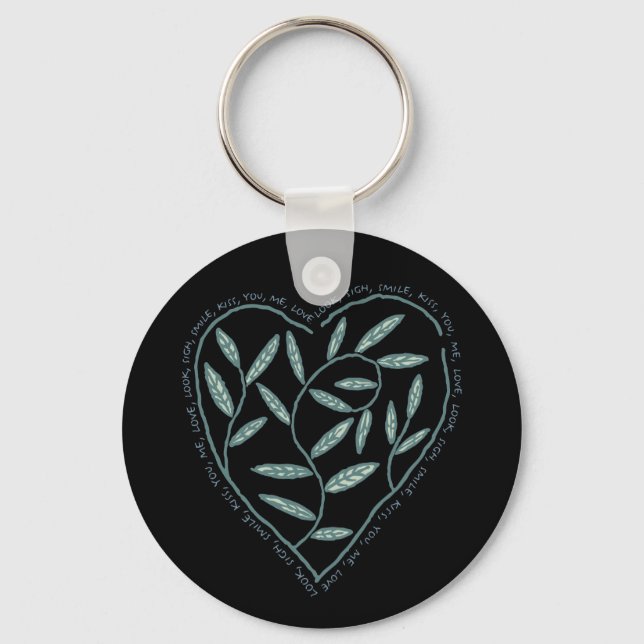 Llavero cadena de llaves de gemelo de viñedos verdes (Anverso)