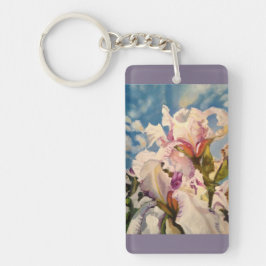 Llavero Cadena de llaves de iris blancos