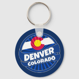 Llavero Cadena de llaves de la bandera de Denver Colorado