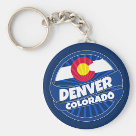 Llavero Cadena de llaves de la bandera de Denver Colorado