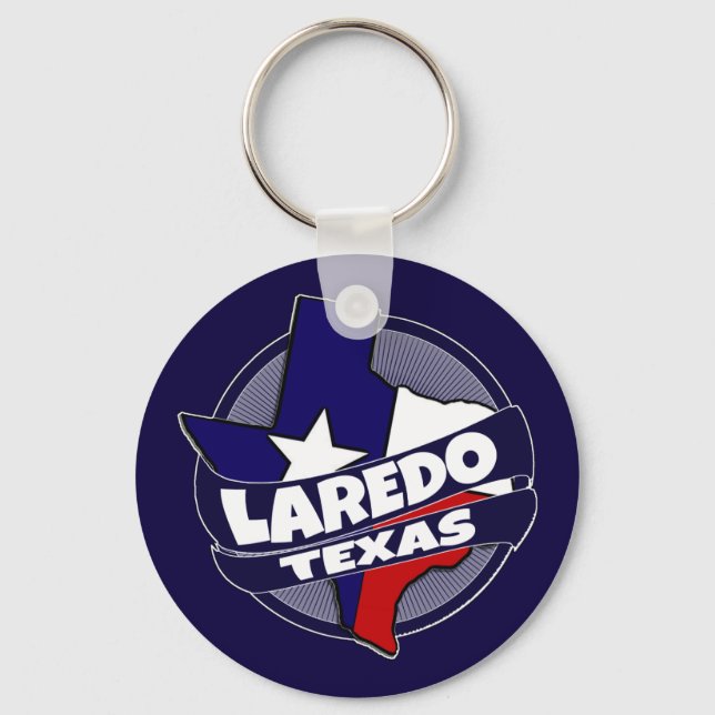 Llavero Cadena de llaves de la bandera de Laredo Texas (Anverso)