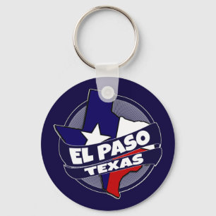 Llavero Cadena de llaves de la bandera de Texas de El Paso