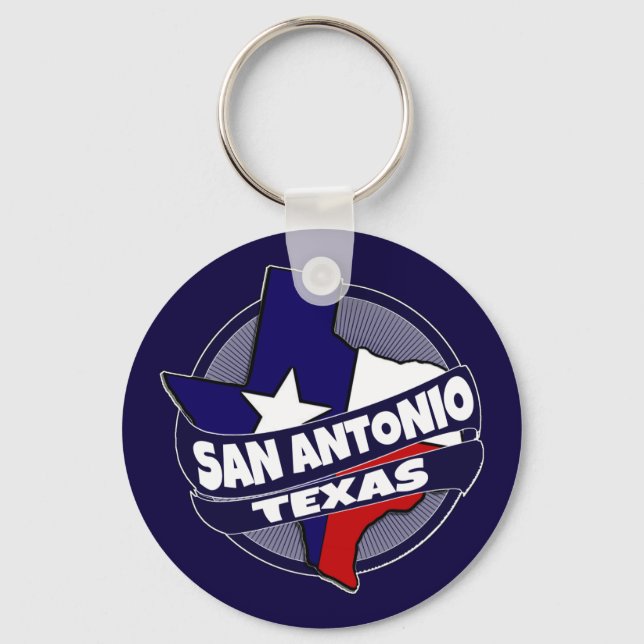 Llavero Cadena de llaves de la bandera de Texas de San Ant (Anverso)