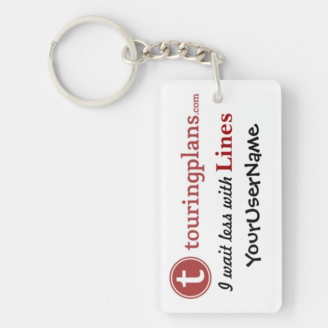 Llavero Cadena de llaves de líneas (blanco) (Frente)