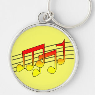 Llavero cadena de llaves de notas musicales