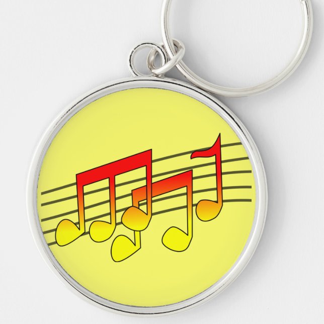 Llavero cadena de llaves de notas musicales (Frente)