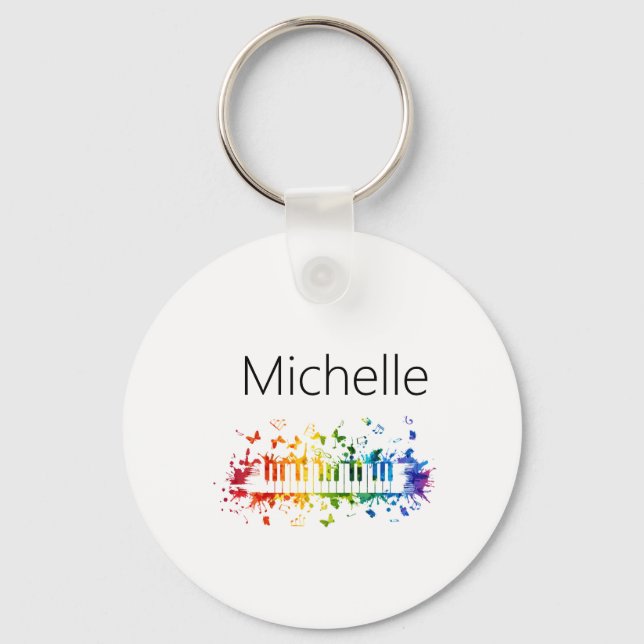 Llavero Cadena de llaves de piano para niños, pianistas o  (Anverso)