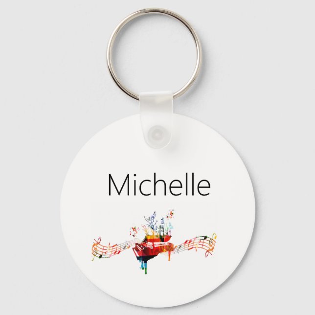 Llavero Cadena de llaves de piano para niños, pianistas o  (Anverso)
