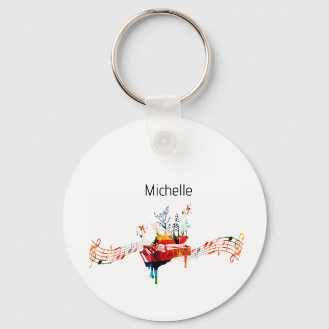 Llavero Cadena de llaves de piano para niños, pianistas o  (Anverso)