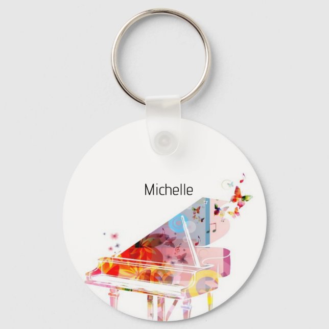 Llavero Cadena de llaves de piano para niños, pianistas o  (Anverso)