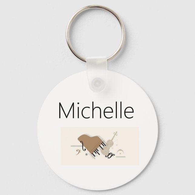 Llavero Cadena de llaves de piano para niños, pianistas o  (Anverso)