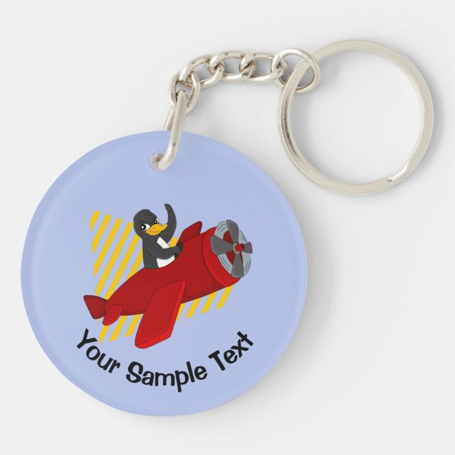 Llavero Cadena de llaves de pingüino volador (Atrás)