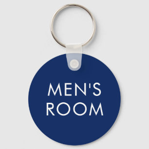 Llavero Cadena de llaves del baño de los hombres - azul os