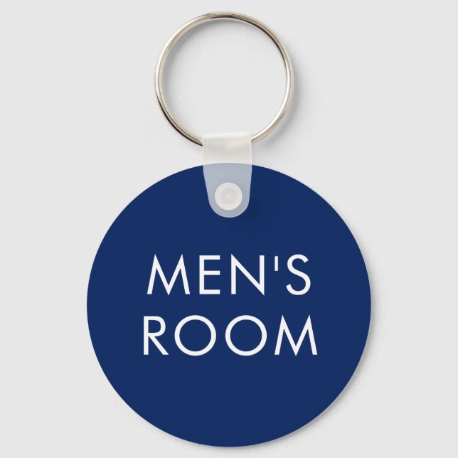 Llavero Cadena de llaves del baño de los hombres - azul os (Anverso)