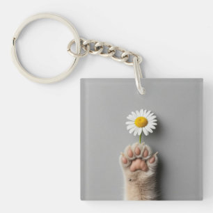 Llavero cadena de llaves del gato de la mano linda