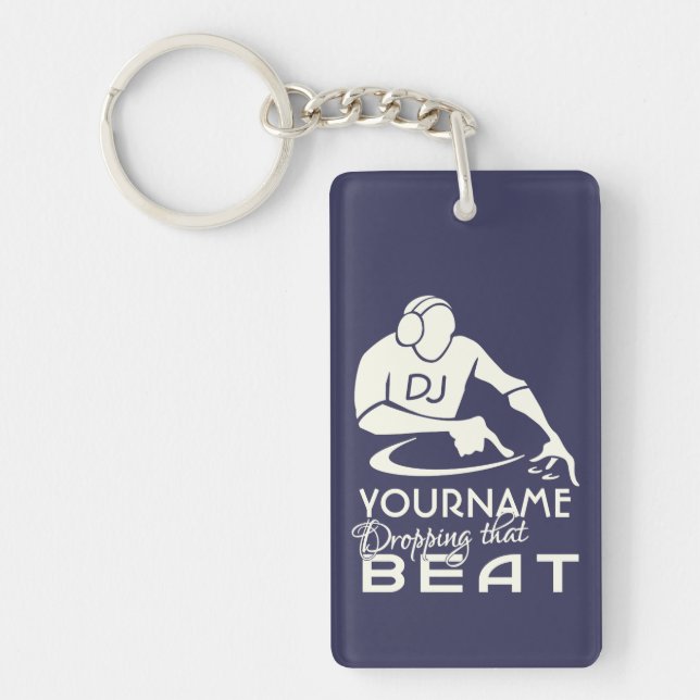 Llavero Cadena de llaves del personalizado DJ (Frente)