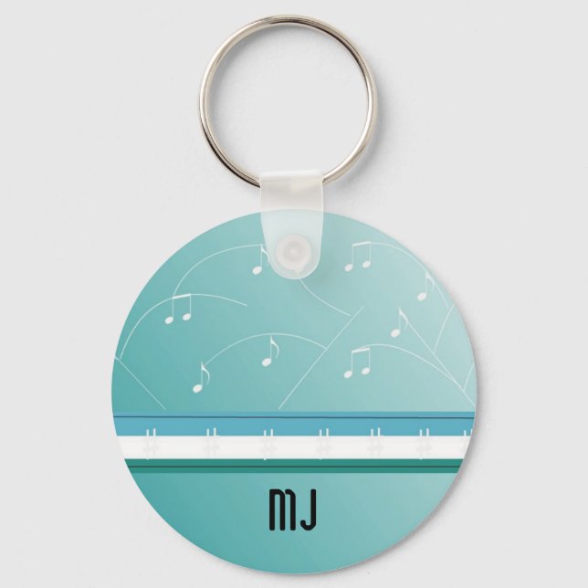 Llavero Cadena de Llaves Inicial de Notas Musicales (Anverso)