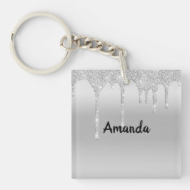 Llavero Cadena de llaves personalizada de plata con purpur