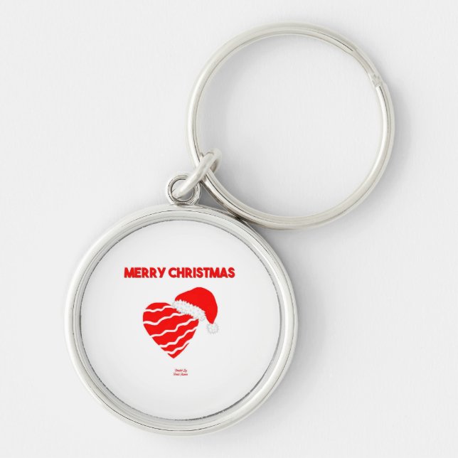 Llavero Cadena de llaves redondas Santa Heart Premium para (Frente)