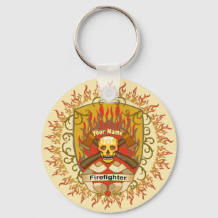 Llavero Cadena de llaves Skull Shield Firefighter