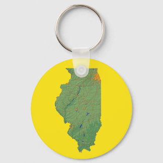 Llavero Cadena de mapas de Illinois