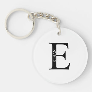 Llavero Cadena de nombres y monograma personalizada