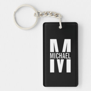 Llavero Cadena de nombres y monograma personalizada