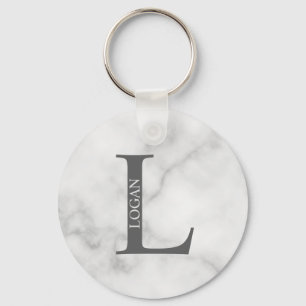 Llavero Cadena de nombres y monograma personalizada