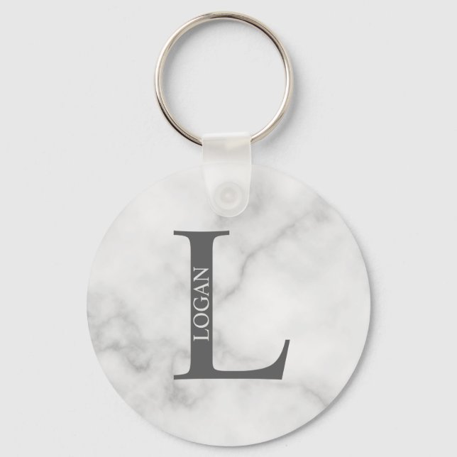 Llavero Cadena de nombres y monograma personalizada (Anverso)