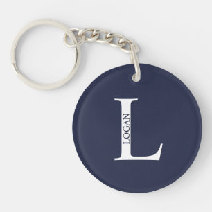 Llavero Cadena de nombres y monograma personalizada