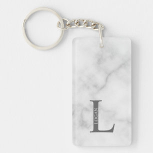 Llavero Cadena de nombres y monograma personalizada
