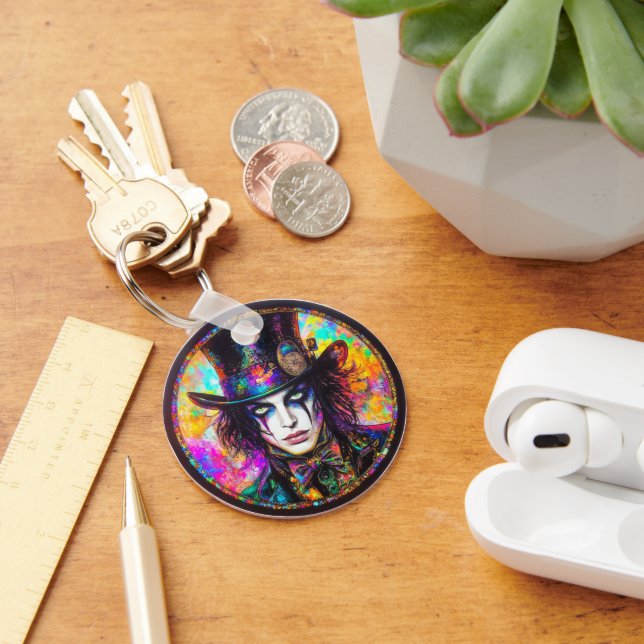 Llavero Cadena de odio gótico Steampunk Mad Hatter de los  (Escritorio )