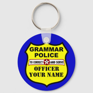 Llavero Cadena de Personalizable de la Policía Gramática