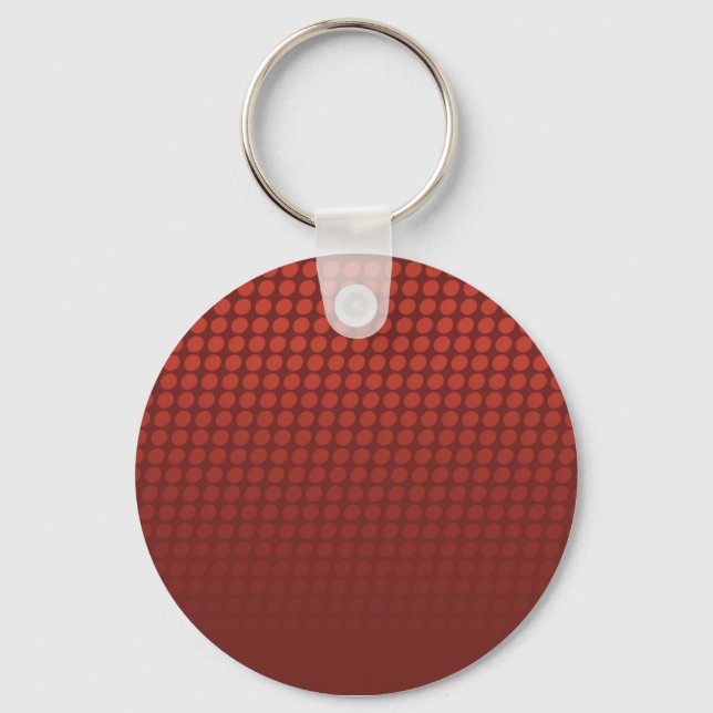 Llavero Cadena de puntos de polka rojo (Anverso)