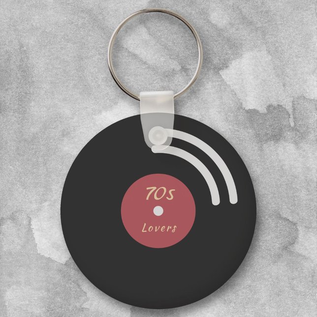 Llavero Cadena de registro de vinilo (Vinyl Record Keychain)