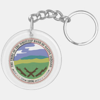 Llavero Cadena de sellado blanco redondeado doble lateral