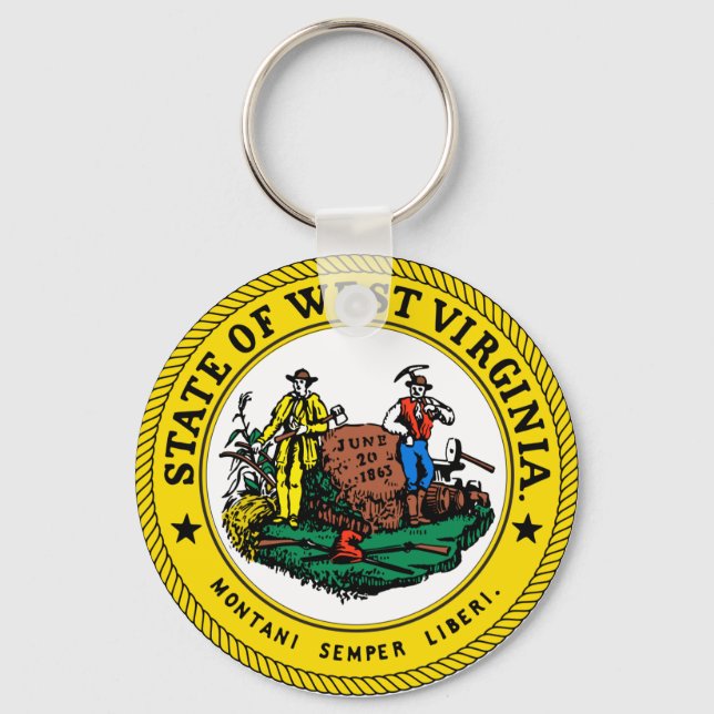 Llavero Cadena de sellos del estado de Virginia Occidental (Anverso)