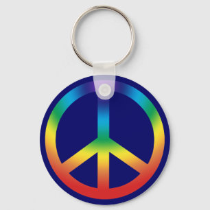 Llavero Cadena de señas de la paz en los colores de Chakra