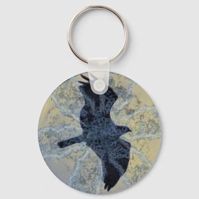 Llavero Cadena De Tecla Moon And Raven (Anverso)