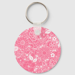Llavero CADENA DE TECLA rosa clara de las bellezas botánic
