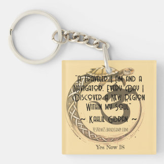 Llavero Cadena de teclas acrílicas cuadradas