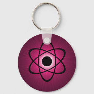 Llavero Cadena de teclas atómicas Nerdy, rosa