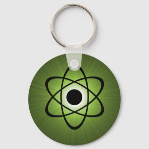 Llavero Cadena de teclas atómicas Nerdy, Verde