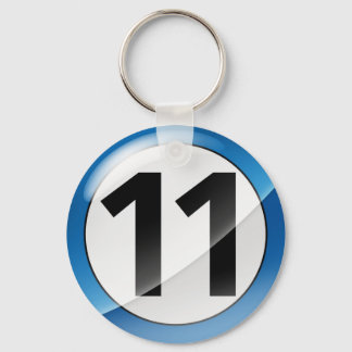 Llavero Cadena de teclas azul número 11