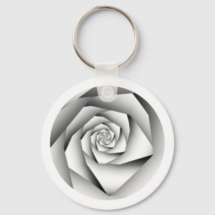 Llavero Cadena de teclas con flor de color de plata geomét