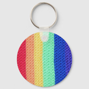 Llavero Cadena de teclas Crochet Rainbow