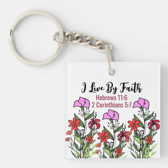 Llavero Cadena de teclas cuadrada (de doble cara) (Frente)